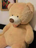 HKFZ美國大熊特大號抱抱熊可愛(ài)泰迪熊毛絨玩具大熊公仔巨型玩偶禮物女 美國大熊淺棕色 1.6米【大小合適，抱睡舒服] 曬單實(shí)拍圖