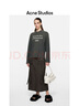 Acne Studios 男女同款 做舊1996印花寬松落肩長(cháng)袖T恤上衣CL0197 淡黑色 XXS 曬單實(shí)拍圖