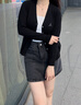 NAOTIEA意大利小帆船長(cháng)袖V領(lǐng)針織衫上衣女2025年新款休閑開(kāi)衫內搭毛衣 黑色 XL （建議120-135斤） 曬單實(shí)拍圖