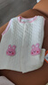 貝瑞加（Babyprints）嬰兒馬甲秋冬男女寶寶開(kāi)衫上衣夾棉背心加厚坎肩可外穿 小兔80 曬單實(shí)拍圖