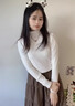 貓人保暖內(nèi)衣女秋冬季無痕修身羊毛發(fā)熱速暖高領(lǐng)肌底打底上衣可外穿 牛油果綠 【羊毛速暖】 L 【體重約100-120斤】 曬單實拍圖