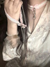 MHFDO花邊蕾絲蝴蝶結(jié)頸飾puppy鈴鐺choker項(xiàng)圈女頸帶情侶有趣甜酷軟妹 玫紅黑項(xiàng)圈+牽引繩 曬單實(shí)拍圖