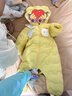 巴拉巴拉童裝嬰兒連體衣輕薄羽絨服寶寶衣服2025冬裝抱衣爬服男童女童萌趣 黃色雪人-白鴨絨 80 cm-充絨量41g 曬單實(shí)拍圖