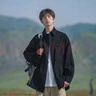 襯衫男2025夏季薄款港仔文藝日系工裝長(cháng)袖襯衫外套男潮牌休閑襯衣 CS158黑色 XL 曬單實(shí)拍圖