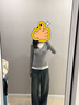 UR2025秋季新款女裝潮流假兩件撞色拼接連帽拉鏈T恤UYV450243 淺灰花灰 M 曬單實(shí)拍圖