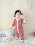 優(yōu)奇嬰兒秋冬連體衣喜慶寶寶秋裝超萌可愛嬰幼兒衣服保暖毛衣外出哈衣 紅色 66cm 曬單實拍圖