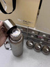 膳魔師（THERMOS）保溫冷壺內外純鈦茶水分離磁吸燜泡茶杯養生男女大容量 850ML《超迪》冰川銀(贈送三個(gè)純鈦茶杯)禮 曬單實(shí)拍圖