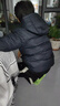 雪中飛童裝兒童輕薄羽絨服男童新款中大童女童薄款外套冬黑色170cm 曬單實(shí)拍圖