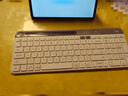 羅技（Logitech）時(shí)尚系列K580無(wú)線(xiàn)藍牙鍵盤(pán) 辦公臺式筆記本手機平板ipad電腦mac靜音薄膜鍵盤(pán)男女生 K580珍珠白  Z 曬單實(shí)拍圖