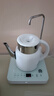 容聲（RONGSHENG）自動(dòng)上水電熱燒水壺家用燒水功夫茶具泡茶套裝抽水煮茶器電磁爐智能保溫一體機快壺電壺茶臺茶幾 0.8L 白色 曬單實(shí)拍圖