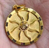 賽菲爾黃金吊墜女足金圓牌金幣太陽(yáng)紋雙面掛墜 單吊墜 約4.93克 曬單實(shí)拍圖