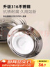 onlycook316不銹鋼盤子 食品級餐碟子 家用備菜盤 圓盤餐盤餐具 26cm 曬單實拍圖