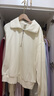 Semir衛衣女純色半開(kāi)襟衣服溫柔百搭秋休閑風(fēng)寬松落肩套頭衫ins潮 奶白10501 XL 曬單實(shí)拍圖
