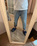 GUANGAN AEPE高端潮牌秋季淺色哈倫牛仔褲男士直筒褲男寬松錐形九分褲子老爹褲 淺藍(lán)色 30 2尺3 曬單實拍圖