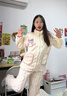 貓人（MiiOW）珊瑚絨睡衣女秋冬加絨加厚女士家居服法蘭絨可外穿長(cháng)袖居家服卡通 3611-主圖款【加厚保暖珊瑚絨】 L 【推薦體重100-120斤】 曬單實(shí)拍圖