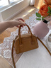 CALWAN KEODH包包女包斜挎包波士頓包手提枕頭包單肩包生日禮物送女友老婆 【咖色】輕奢時(shí)尚百搭高級感實(shí)用走心女生閨蜜 曬單實(shí)拍圖
