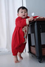 G.DUCKKIDS小黃鴨滿月嬰兒衣服春秋新生兒連體衣中國風百天男女寶寶周歲禮服 紅色金鎖禮服+掛件 66cm 66碼0-3月建議寶寶4-6公斤 曬單實拍圖