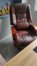 紐麥真皮老板椅可躺按摩皮質(zhì)辦公椅子家用電腦座椅總裁牛皮辦公大班椅 10輪頭層牛皮+擱腳+按摩（顏色備注） 曬單實(shí)拍圖