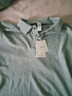 220克精梳純棉短袖T恤男士翻領(lǐng)純色夏季新款中青年P(guān)olo衫上衣 淺灰 M 曬單實(shí)拍圖