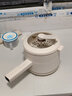 美的（Midea）電煮鍋 小電鍋 電蒸鍋 長(cháng)柄 宿舍小鍋 多功能輔食鍋 學(xué)生宿舍泡面XZE2017 1.6L配蒸籠【國家補貼】 曬單實(shí)拍圖