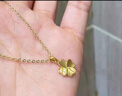 央創(chuàng  )時(shí)尚【中國黃金授權】四葉草銀項鏈女生2025新款生日禮物送女友S925 曬單實(shí)拍圖