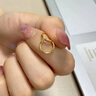 中國黃金（CHINA GOLD）18k金耳釘女圓耳環(huán)黃金耳飾品小眾生日禮物送女友老婆結(jié)婚紀(jì)念日 18k金素圈耳環(huán) 曬單實拍圖