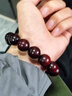胖東來(lái)同款正宗印度小葉紫檀滿(mǎn)水波紋雞血紅底色手串男女佛珠手鏈 1.5 曬單實(shí)拍圖