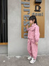 迪士尼（Disney）小女孩花朵牛仔套裝寶寶2025春款翻領(lǐng)外套女小童休閑工裝褲兩件套 粉色 120 cm 曬單實(shí)拍圖