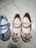 紅蜻蜓女童鞋春夏季水晶愛(ài)莎公主鞋軟底女孩演出兒童皮鞋Q53BD042藍色30 曬單實(shí)拍圖