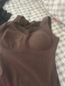 FitonTon保暖背心女帶胸墊一體V領(lǐng)加絨秋冬蕾絲內(nèi)搭無痕打底內(nèi)衣咖L 曬單實(shí)拍圖