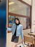 香影藍(lán)色小香風(fēng)外套女2025秋季新款圓領(lǐng)輕奢正肩優(yōu)雅氣質(zhì)毛呢上衣 航線(xiàn)藍(lán) S 曬單實(shí)拍圖