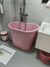 捷貝加厚大人泡澡桶成人沐浴桶塑料浴缸家用小戶(hù)型洗澡桶全身浴盆可坐 【加高】粉色-無(wú)蓋+大禮包 曬單實(shí)拍圖