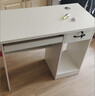 包安裝環(huán)保實(shí)木辦公桌書(shū)桌臺式電腦桌家用臥室小寫(xiě)字臺帶抽屜帶鎖 【包安裝】暖白色電腦桌長(cháng)1米 曬單實(shí)拍圖