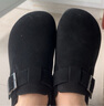 斯凱奇（Skechers）單鞋勃肯鞋女士2025新款秋季牛皮一腳蹬休閑鞋厚底豆豆鞋159018 曬單實(shí)拍圖