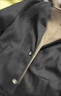 羅蒙雙領(lǐng)子短款風(fēng)衣外套男秋冬季高級感潮流撞色拼接毛呢大衣西裝夾克 黑色 XL 曬單實(shí)拍圖