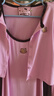 野獸派家居（tbh）三麗鷗Hello Kitty彈力針織棉短款開衫可外穿家居服睡衣女 Hello Kitty彈力針織棉短款開衫 樹莓粉 M 曬單實(shí)拍圖