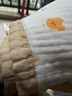 棉加加（Cotton++）紗布浴巾6層嬰兒純棉寶寶全棉100%新生兒童3-6-12歲洗澡包被裹巾 熊頭灰【a類(lèi)6層一體超柔110*110 cm拉伸尺寸 曬單實(shí)拍圖