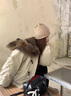 億梵莎棉服女2025新款冬季加厚美式復古牛角扣羽棉襖絨服女派克潮服外套 卡其色 均碼 （可聯(lián)系客服備注碼數） 曬單實(shí)拍圖