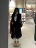 GARNUO赫本風(fēng)黑色西裝毛呢外套女2025秋冬季新款小個(gè)子加厚正肩呢子大衣 黑色【羽絨內膽】 M 【101-110斤】 曬單實(shí)拍圖