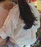 南木熊白色襯衫女冰絲襯衣女士新款洋氣高級感法式寬松長(cháng)袖襯衫防曬外套 防曬襯衫【75-110斤】 曬單實(shí)拍圖