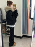 戀的冬季羽絨棉服外套女加絨加厚2025新款學(xué)生棉衣派克服羽棉襖絨服女 黑色 均碼 (可備注碼數) 曬單實(shí)拍圖