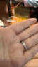 周六福（ZLF）  PT950鉑金戒指男女款白金情侶對戒釘砂亮面婚戒 22號-4.39g 曬單實(shí)拍圖