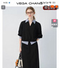 VEGA CHANG時(shí)尚套裝女2026春季新款巧妙拼接設計高級時(shí)髦兩件套 醇利黑（裙子） L 曬單實(shí)拍圖