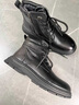 富貴鳥(niǎo)（FUGUINIAO）馬丁靴男2025冬季高幫男鞋雪地靴全牛皮加絨保暖羊毛棉鞋男士短靴 FG0272黑色[羊毛里] 40 曬單實(shí)拍圖