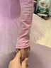 艾舞戈兒童舞蹈服女童春秋長(cháng)袖粉色公主蓬蓬紗裙連體練功服 130碼 曬單實(shí)拍圖
