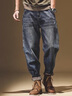 倉石一樹(shù)2025新款潮牌美式復古牛仔褲男秋季新款寬松直筒褲小腳休閑長(cháng)褲子 懷舊色 32 曬單實(shí)拍圖