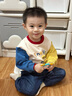 幼歌（YOUGE）嬰幼兒冬季新款加絨加厚保暖束腳褲寶寶柔軟復古牛仔褲 牛仔藍 90 cm 曬單實(shí)拍圖