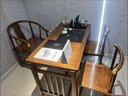 富源榮新中式陽(yáng)臺茶幾實(shí)木茶桌椅組合辦公家用茶桌一體一整套功夫泡茶臺 源頭工廠(chǎng)-現貨速發(fā)【電爐大禮包】 1.2米明月桌+3月牙椅 曬單實(shí)拍圖
