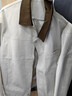 凡客誠品（VANCL）夾克男士春秋季新款寬松休閑外套男復古翻領(lǐng)撞色外套 米白 XL 曬單實(shí)拍圖