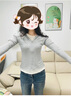 UR2025秋季新款女裝潮流假兩件撞色拼接連帽拉鏈T恤UYV450243 淺灰花灰 M 曬單實(shí)拍圖